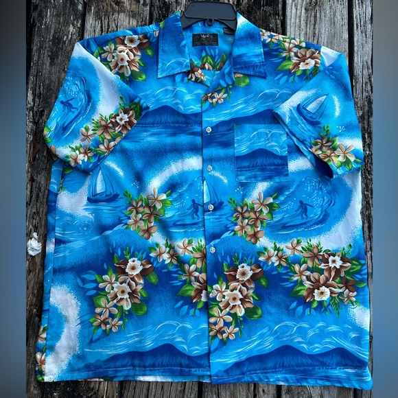 Vintage Van Cort (1970’s) Mens Hawaiian Short Sleeve Button Down XL Surfer Shirt - Picture 3 of 5